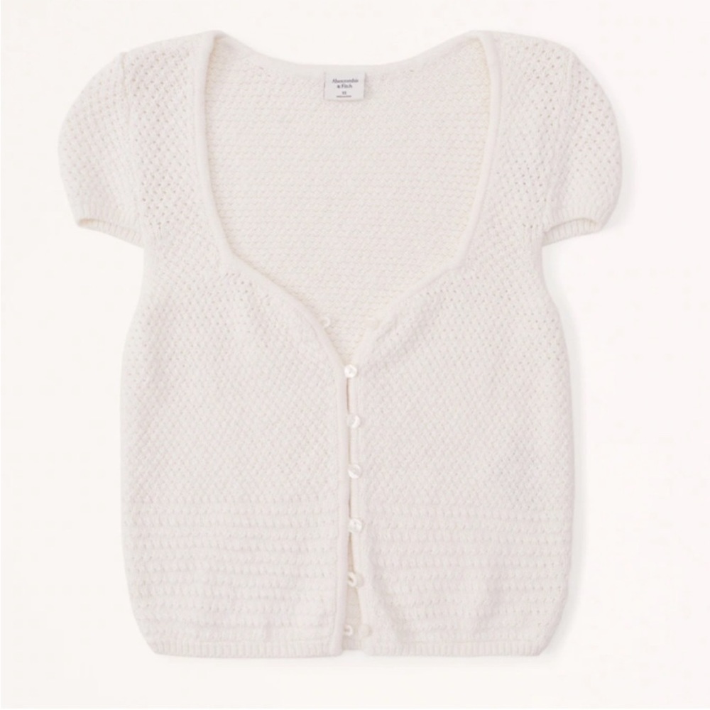 A&F Crochet Button-Through Top